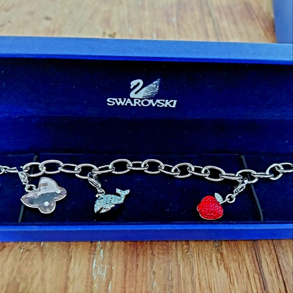 Swarovski charm bracelets with 3 pins